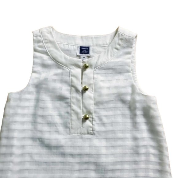 NWT Janie and Jack White Checked Dress Size 2T - Picture 4 of 6